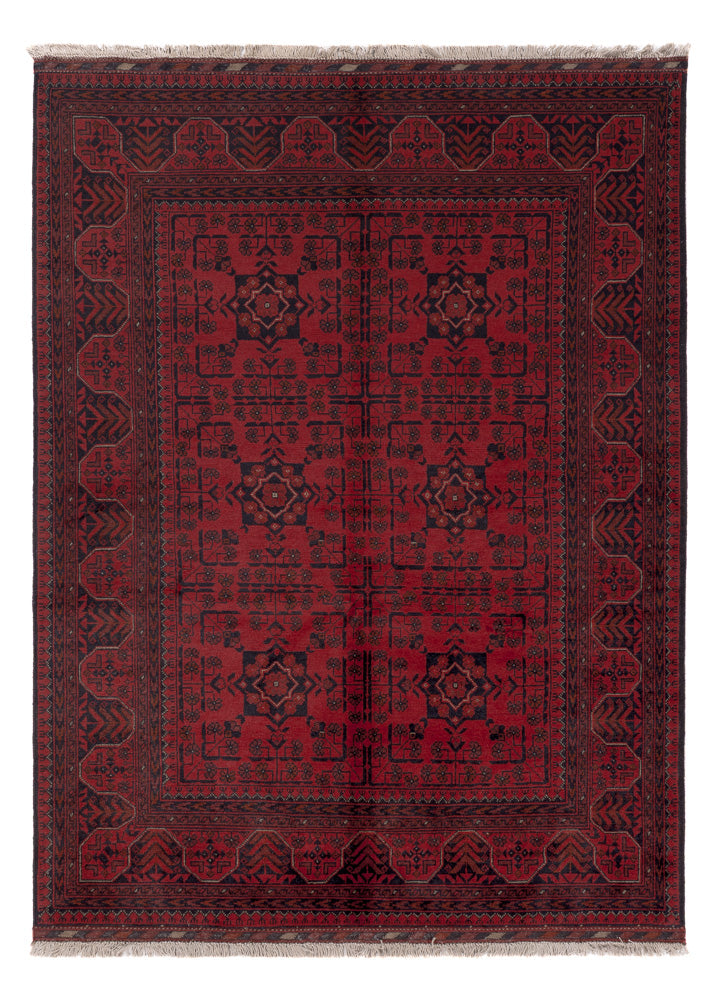Afghan Rug - Kunduz - 200 x 145 cm - red