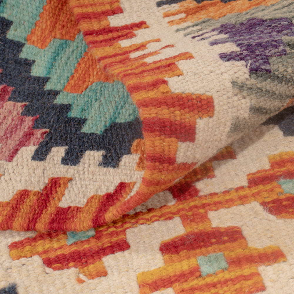 Kelim Rug - Splash - 129 x 81 cm - multicolored