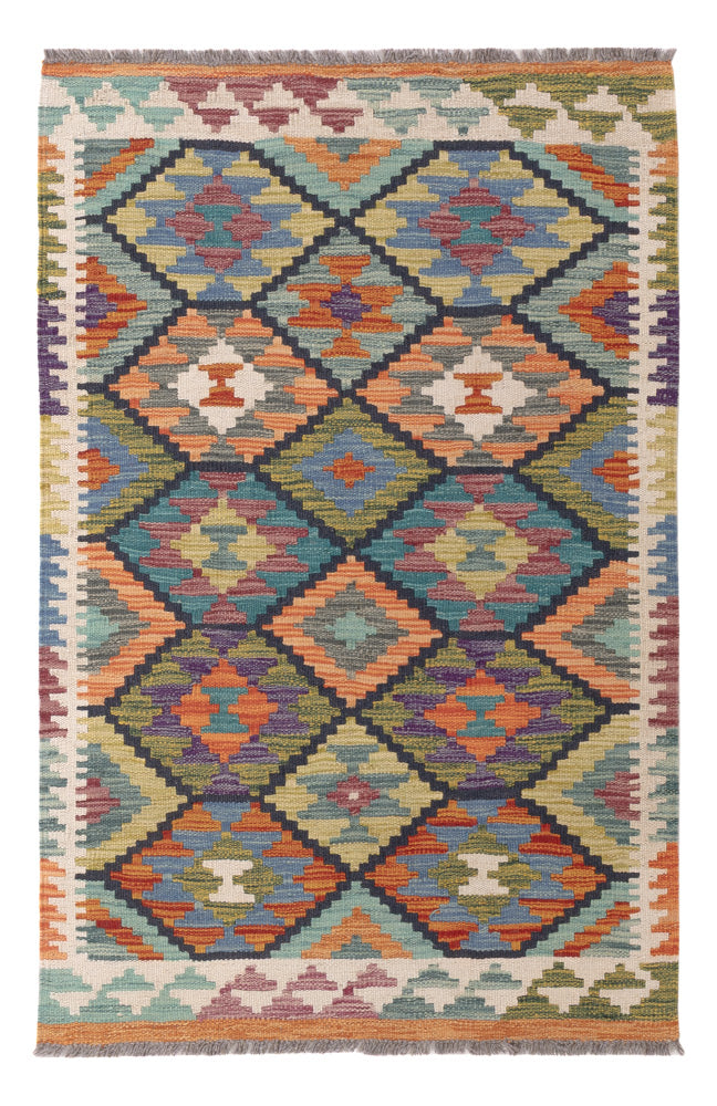 Kelim Rug - Splash - 124 x 81 cm - multicolored