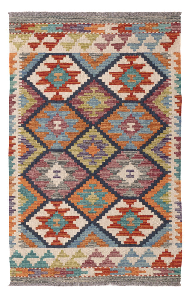 Kelim Rug - Splash - 124 x 79 cm - multicolored