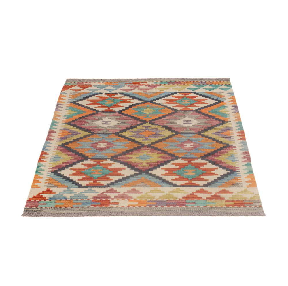 Kelim Rug - Splash - 124 x 79 cm - multicolored