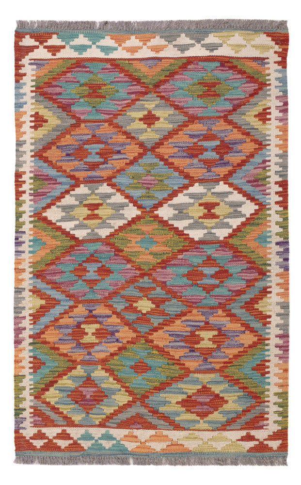 Kelim Rug - Splash - 124 x 77 cm - multicolored