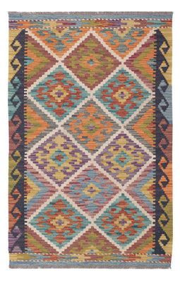 Kelim Rug - Splash - 123 x 80 cm - multicolored