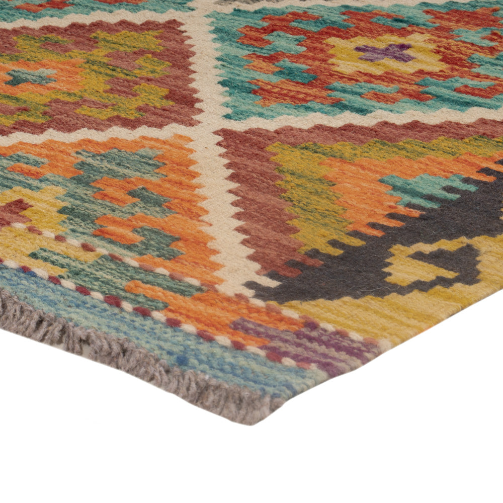 Kelim Rug - Splash - 123 x 80 cm - multicolored