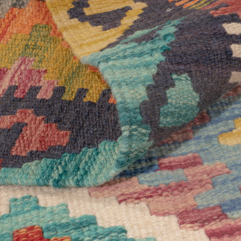 Kelim Rug - Splash - 123 x 80 cm - multicolored