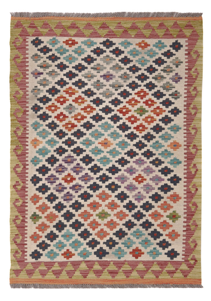 Kelim Rug - Splash - 126 x 87 cm - multicolored