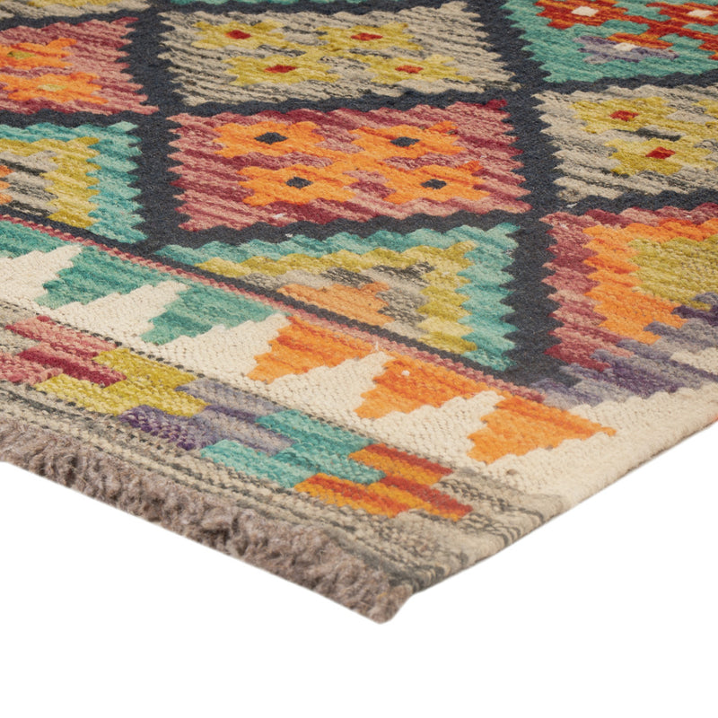 Kelim Rug - Splash - 131 x 78 cm - multicolored