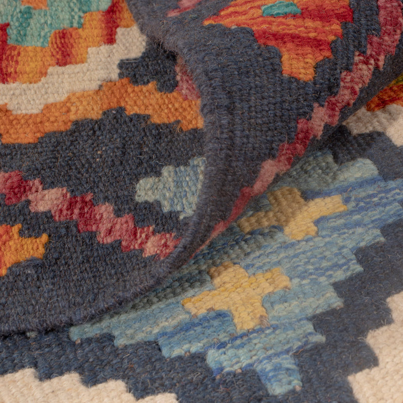 Kelim Rug - Splash - 126 x 87 cm - multicolored