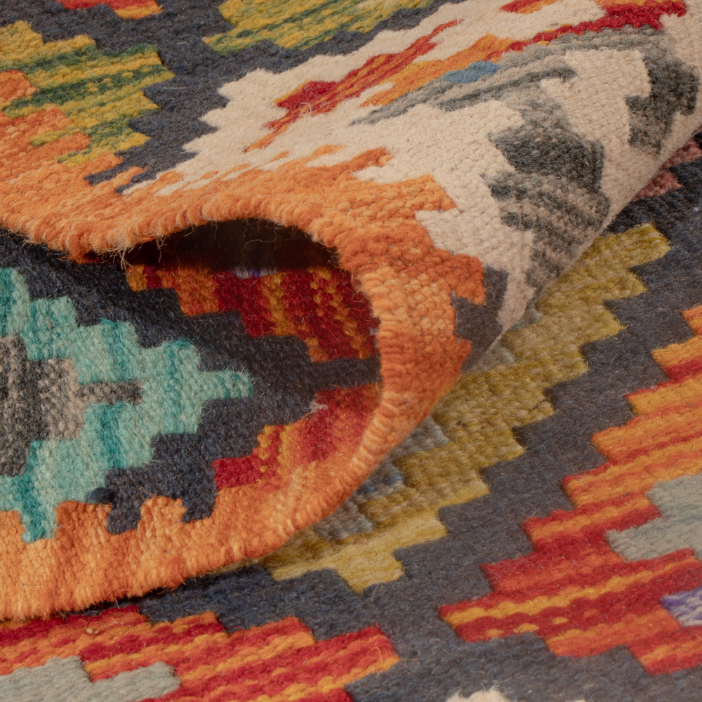 Kelim Rug - Splash - 123 x 86 cm - multicolored