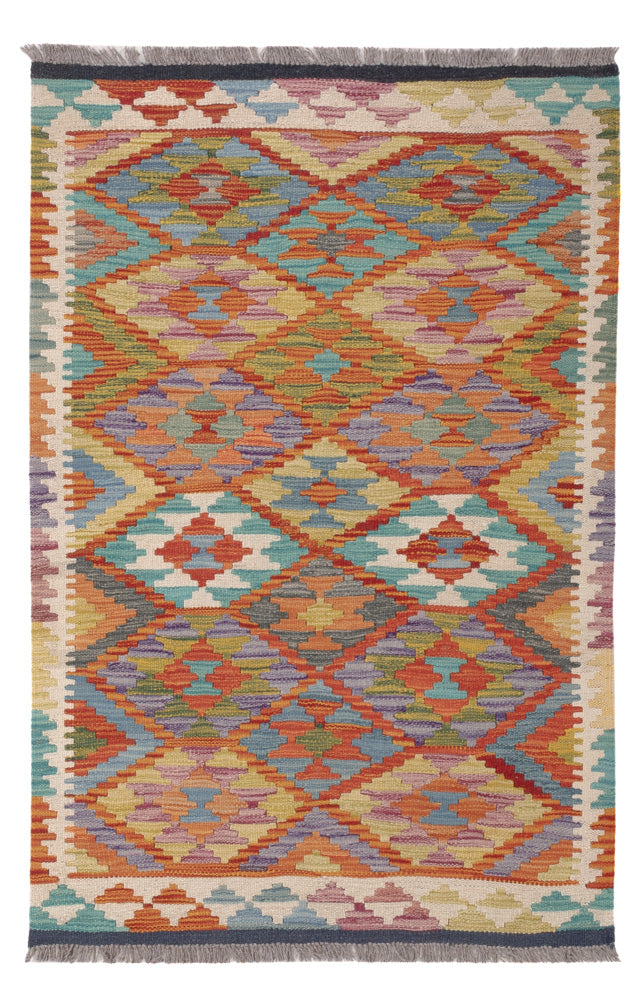 Kelim Rug - Splash - 122 x 83 cm - multicolored