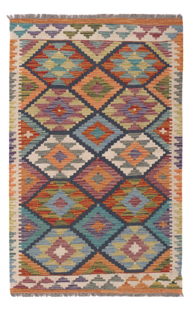 Kelim Rug - Splash - 130 x 83 cm - multicolored