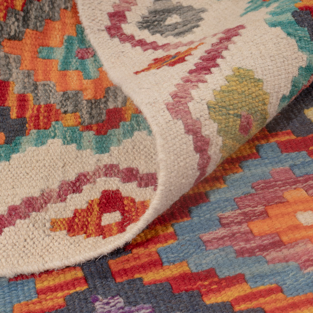 Kelim Rug - Splash - 124 x 82 cm - multicolored