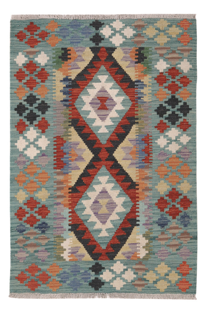 Kelim Rug - Splash - 122 x 84 cm - multicolored