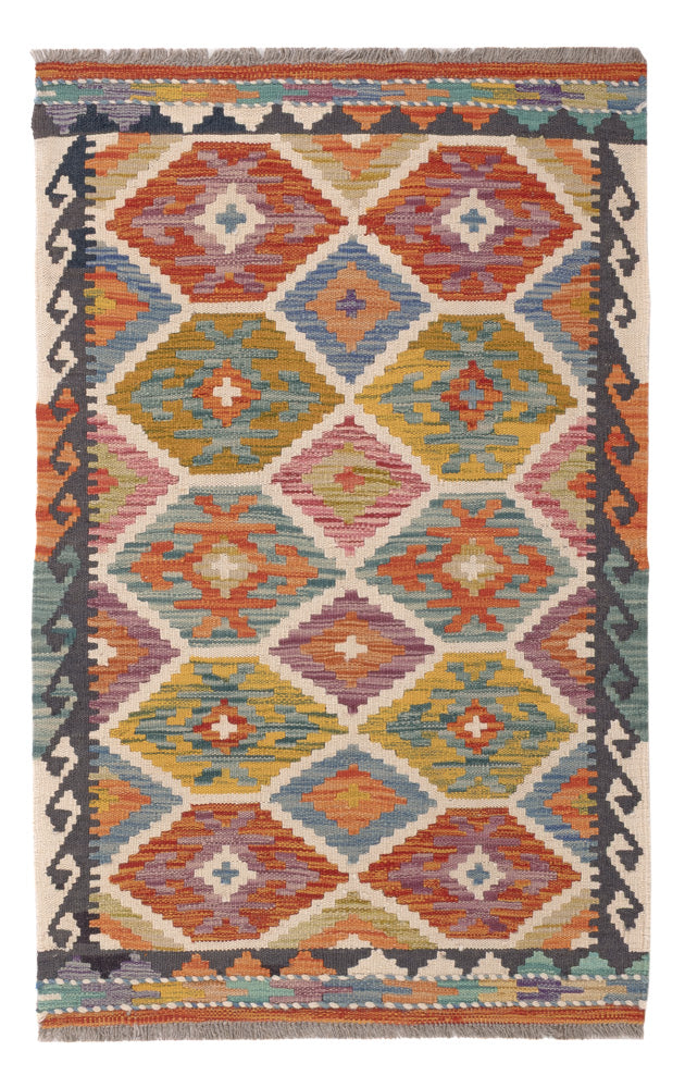 Kelim Rug - Splash - 125 x 79 cm - multicolored