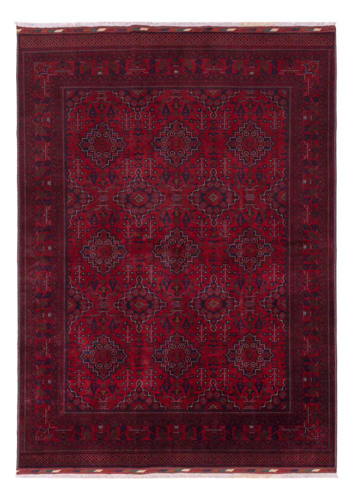 Afghan Rug - Royal - 232 x 167 cm - red