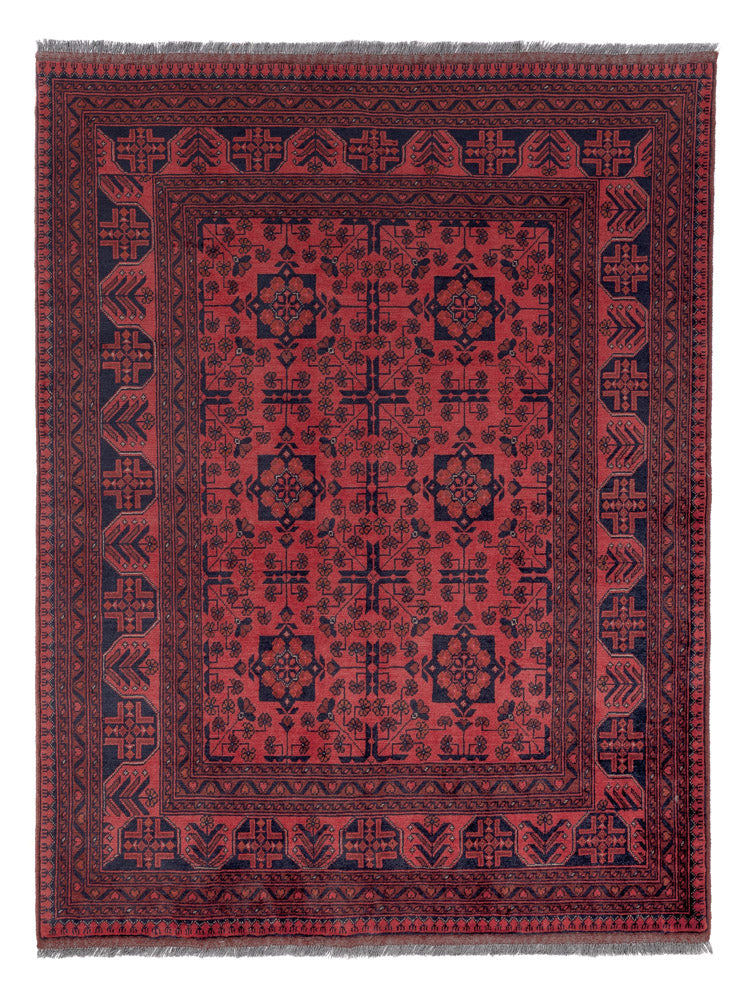 Afghan Rug - Kunduz - 198 x 153 cm - red