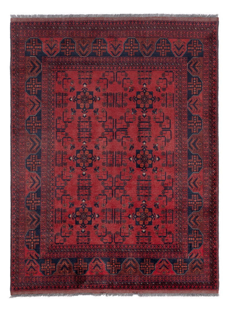 Afghan Rug - Kunduz - 203 x 154 cm - red
