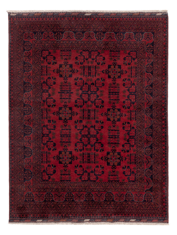 Afghan Rug - Kunduz - 196 x 151 cm - red