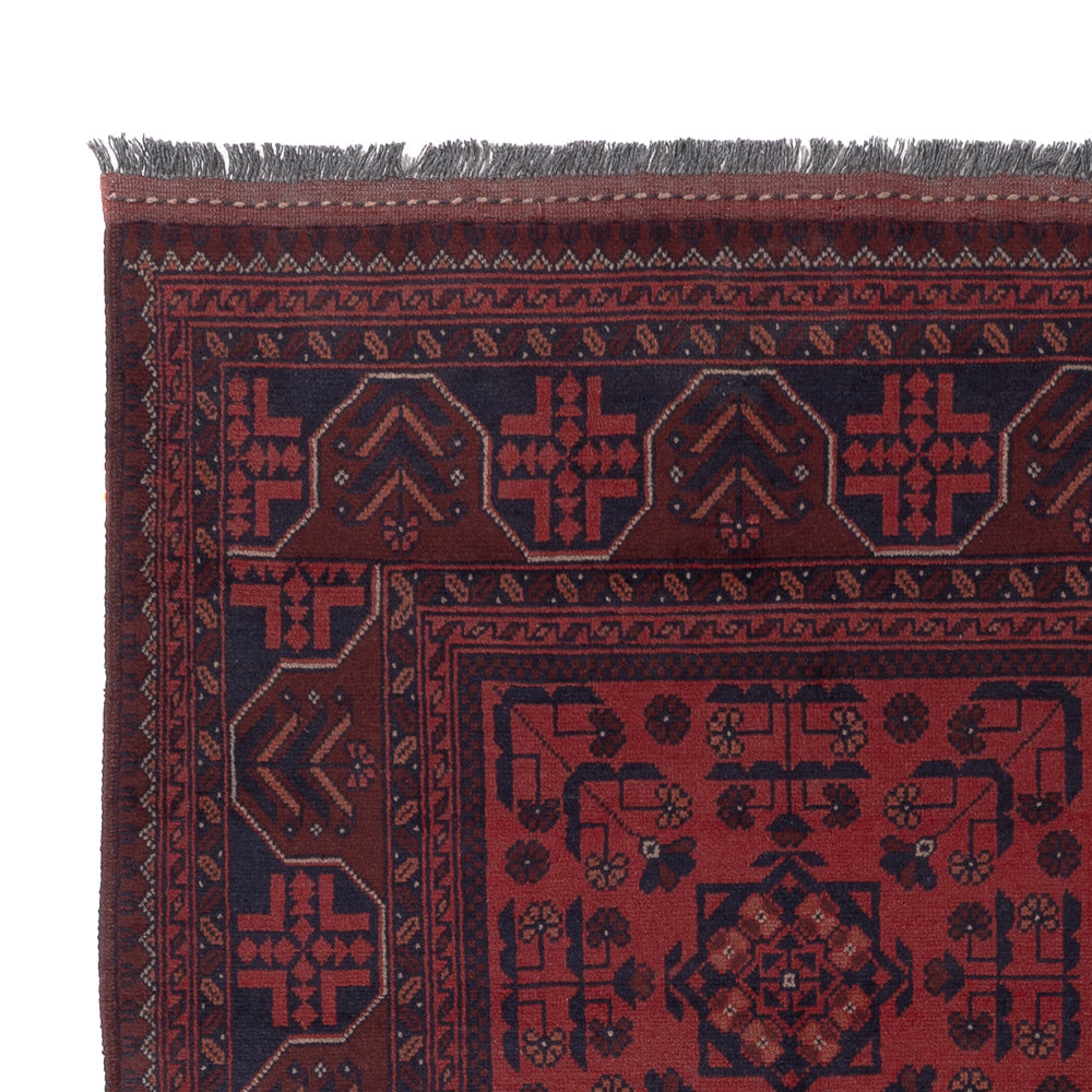 Afghan Rug - Kunduz - 201 x 148 cm - red
