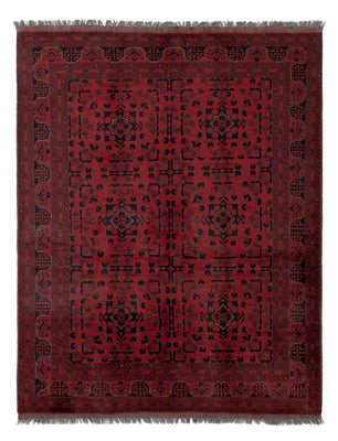 Afghan Rug - Kunduz - 198 x 153 cm - red