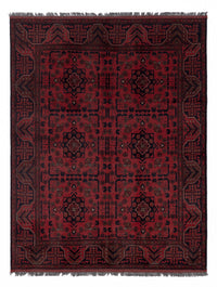 Afghan Rug - Kunduz - 193 x 150 cm - red