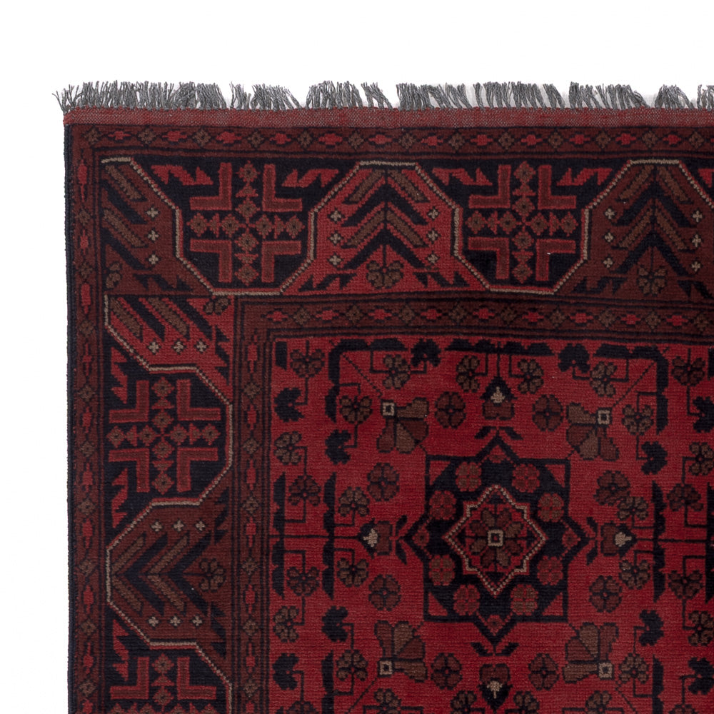 Afghan Rug - Kunduz - 193 x 150 cm - red