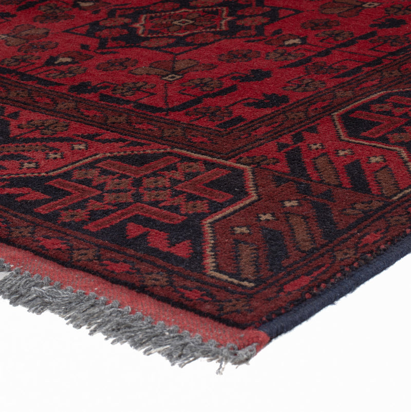 Afghan Rug - Kunduz - 193 x 150 cm - red