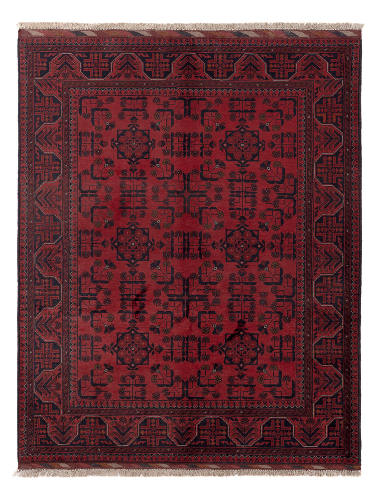 Afghan Rug - Kunduz - 191 x 155 cm - red