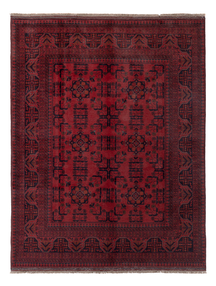 Afghan Rug - Kunduz - 196 x 150 cm - red