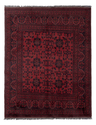 Afghan Rug - Kunduz - 191 x 151 cm - red
