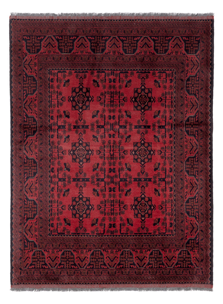 Afghan Rug - Kunduz - 200 x 153 cm - red