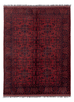 Afghan Rug - Kunduz - 199 x 154 cm - red