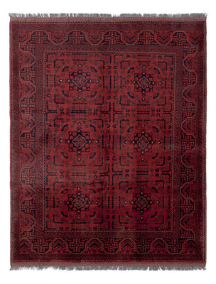 Afghan Rug - Kunduz - 190 x 151 cm - red