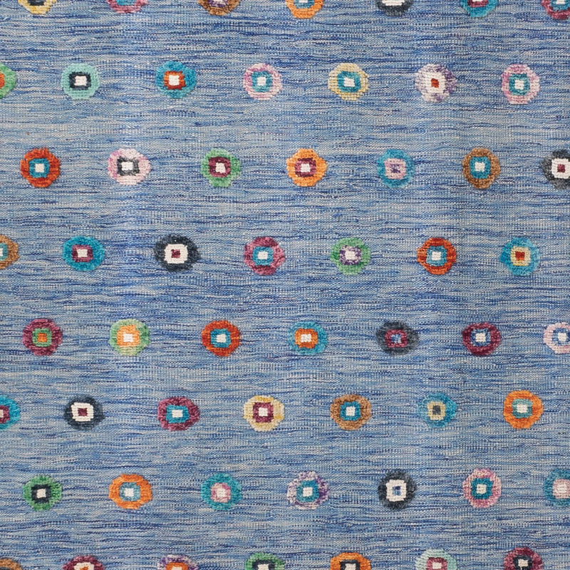 Kelim Rug - Splash - 352 x 243 cm - blue