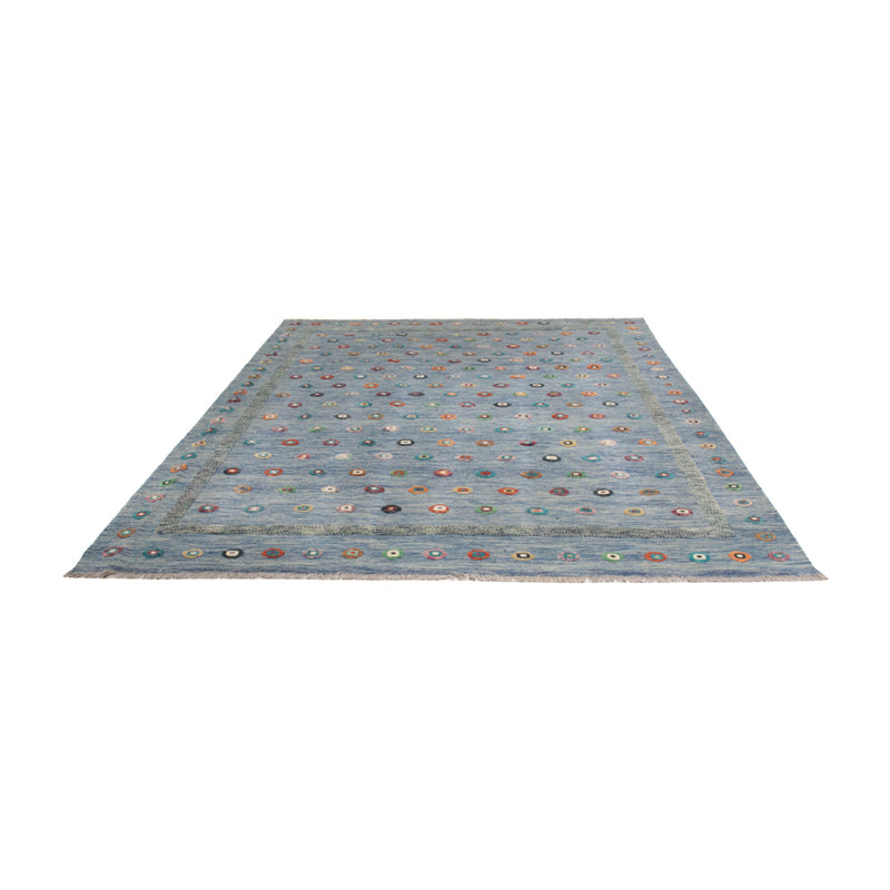 Kelim Rug - Splash - 352 x 243 cm - blue