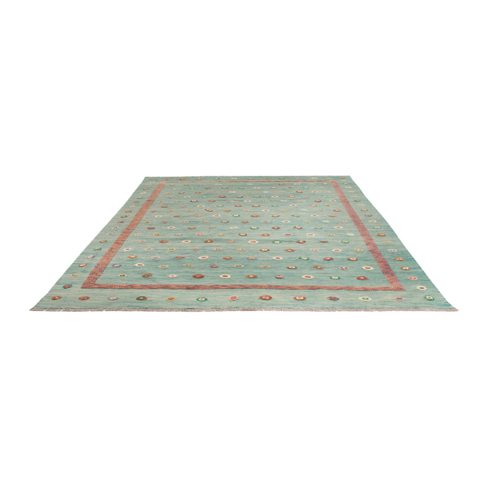 Kelim Rug - Splash - 350 x 258 cm - blue