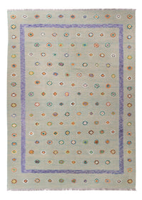 Kelim Rug - Splash - 357 x 256 cm - grey