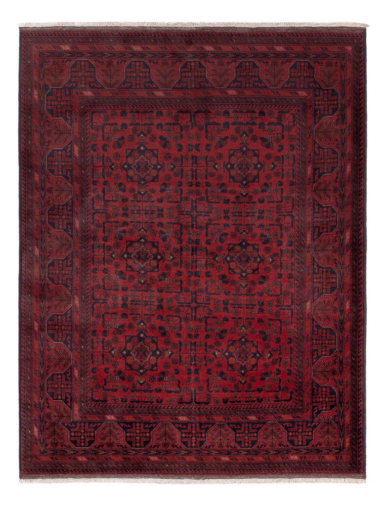 Afghan Rug - Kunduz - 199 x 154 cm - red