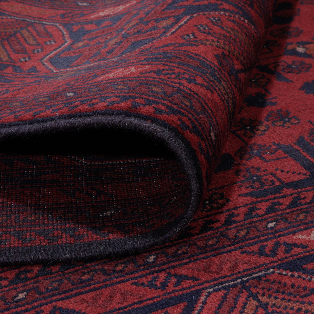 Afghan Rug - Kunduz - 199 x 154 cm - red
