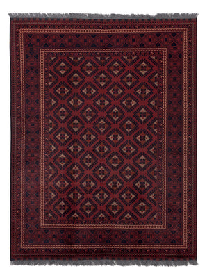 Afghan Rug - 195 x 147 cm - red