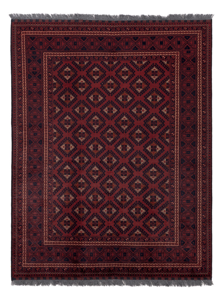 Afghan Rug - 195 x 147 cm - red