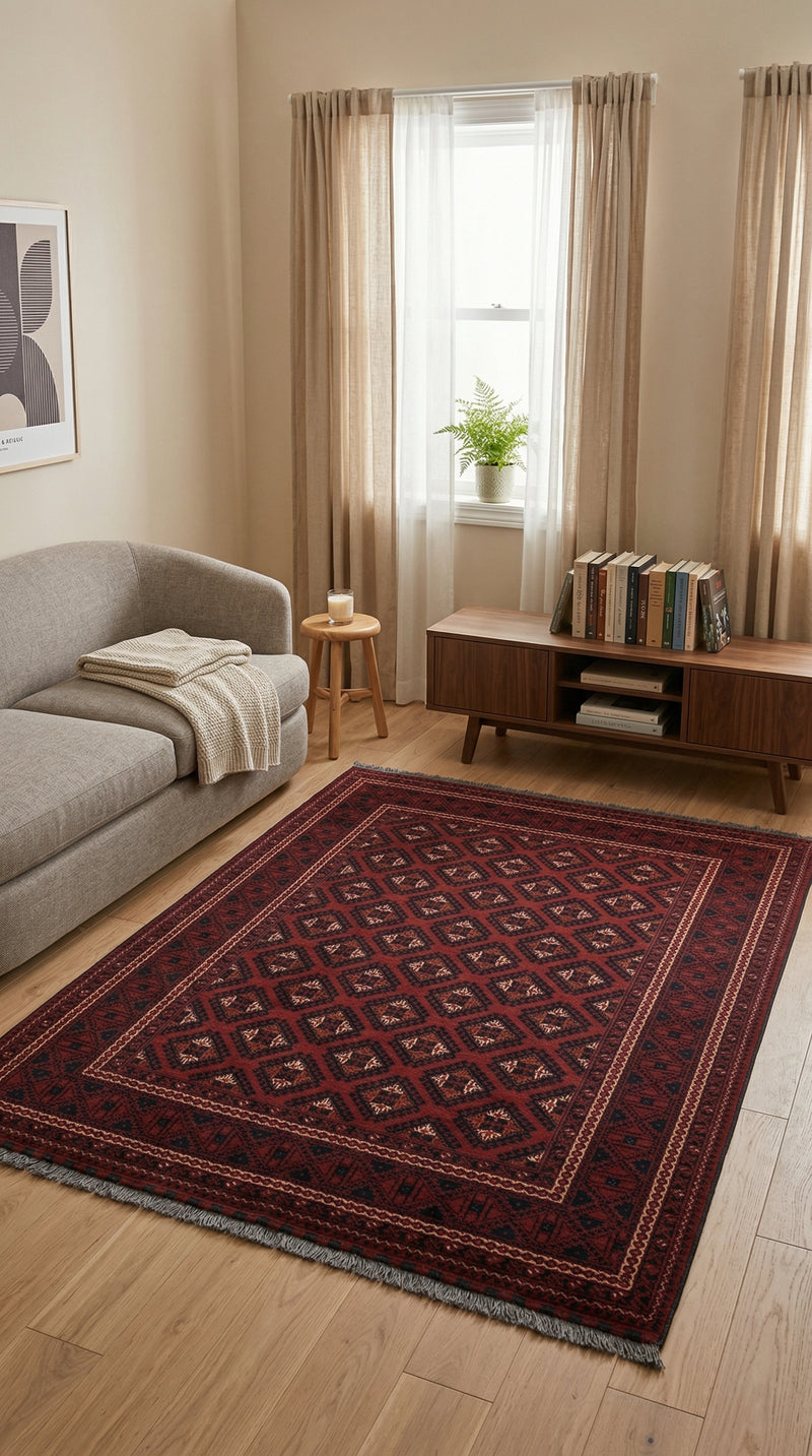 Afghan Rug 195x147cm - Oriental Rug