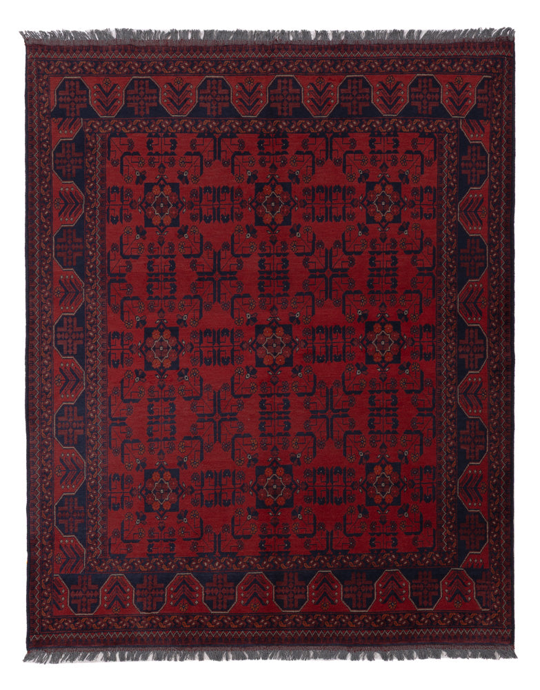 Afghan Rug - Kunduz - 221 x 174 cm - red