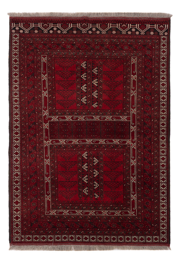 Afghan Rug - Kunduz - 222 x 150 cm - red