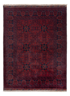 Afghan Rug - Kunduz - 196 x 154 cm - red