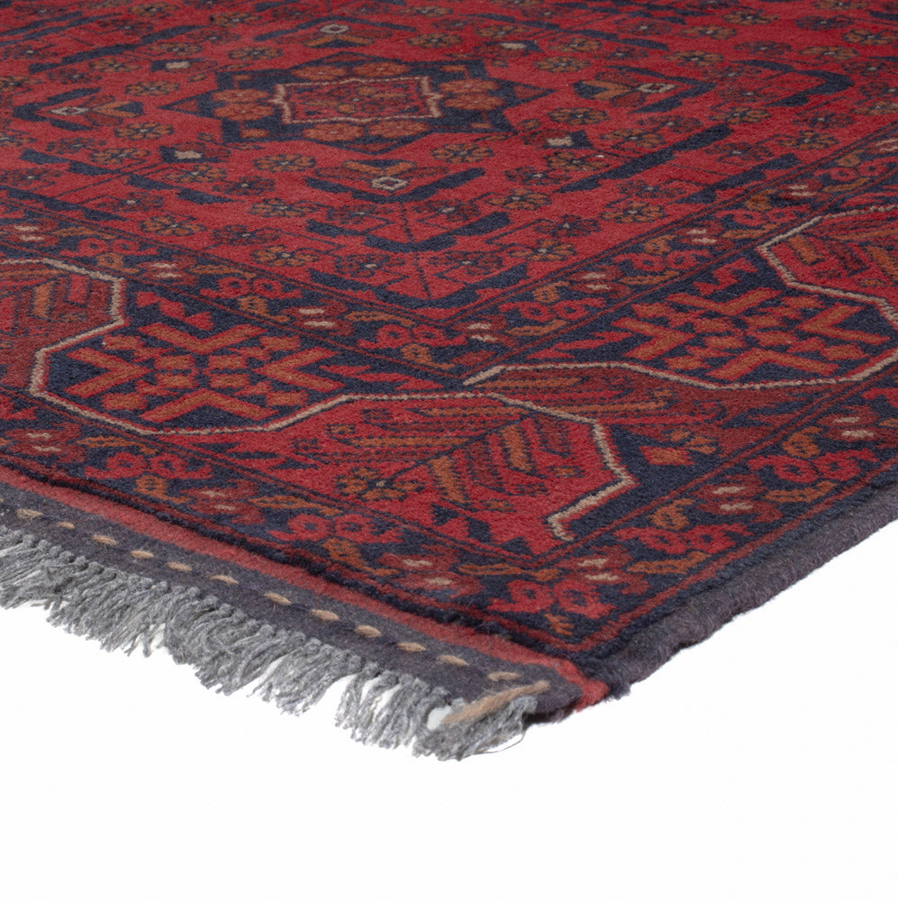 Afghan Rug - Kunduz - 193 x 149 cm - red