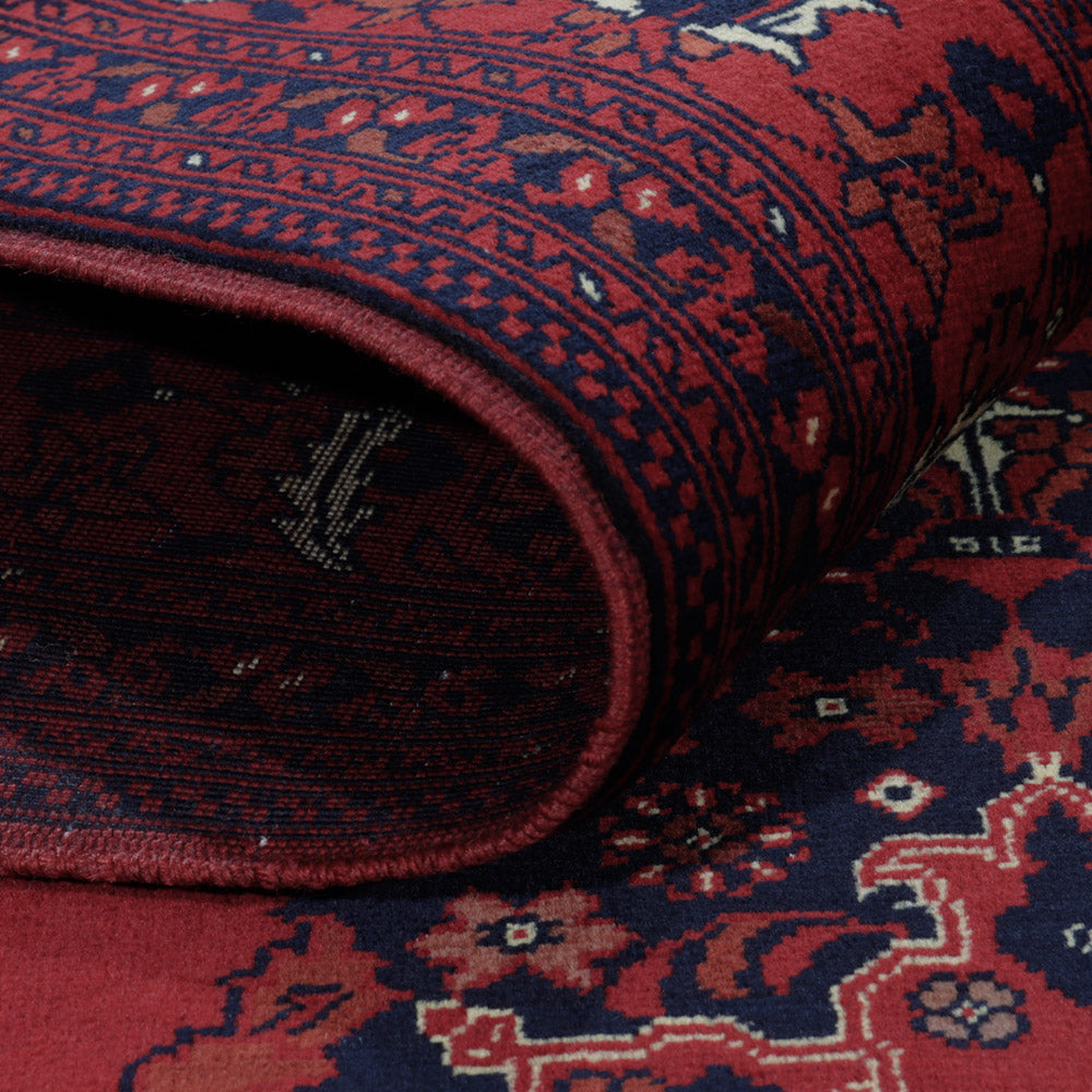Afghan Rug - Royal - 196 x 146 cm - red