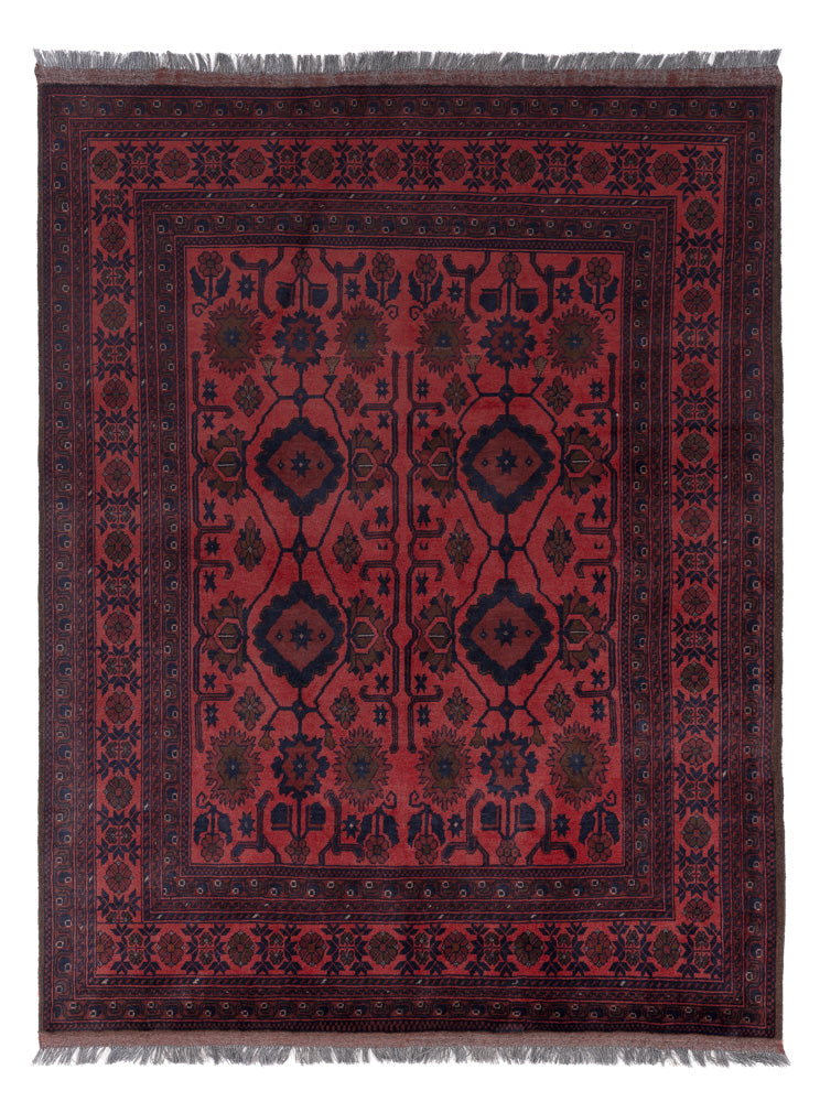 Afghan Rug - Kunduz - 200 x 156 cm - red