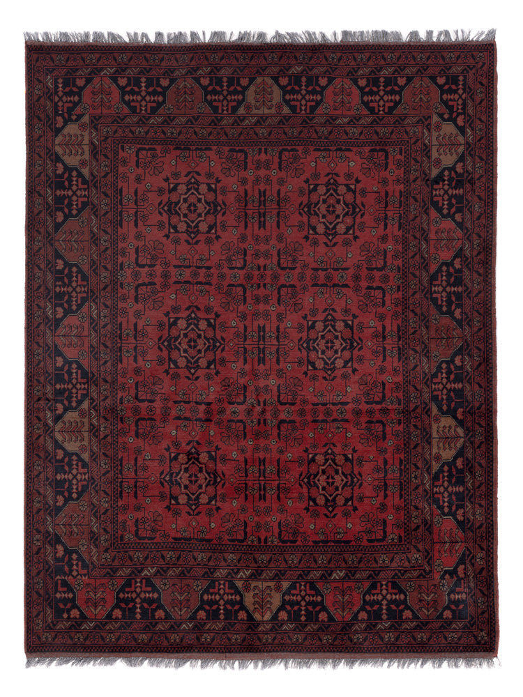 Afghan Rug - Kunduz - 195 x 149 cm - red