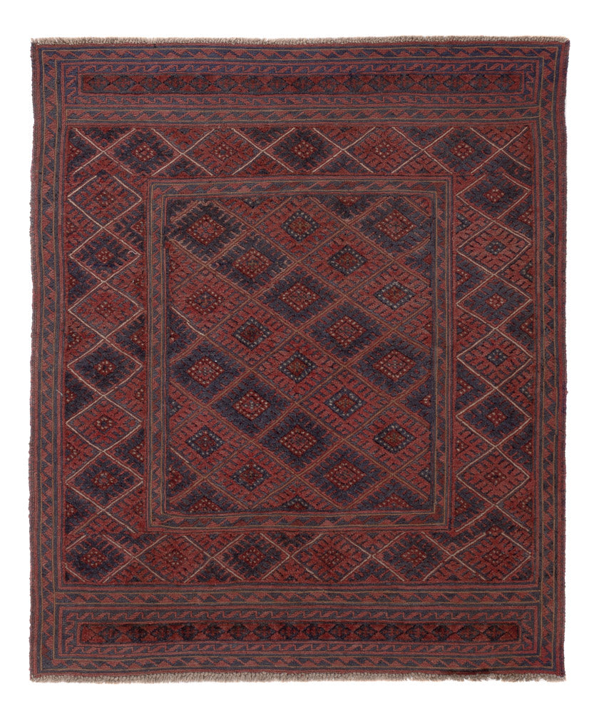 Kelim Rug - Oriental square  - 146 x 126 cm - multicolored